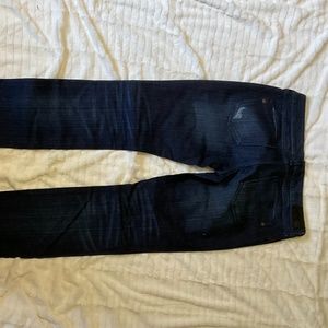 Dark Blue Ripped Express Skinny Jeans Size 8 Regular
